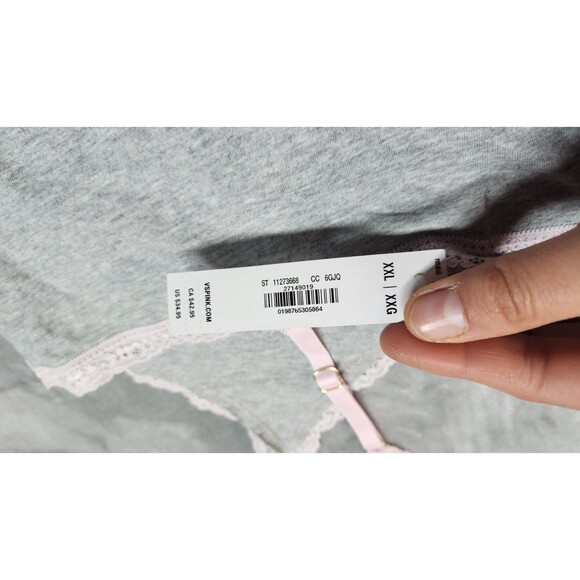 NWT VS PINK x LOVESHACKFANCY XXL Heather Gray Cami Top - Picture 4 of 7